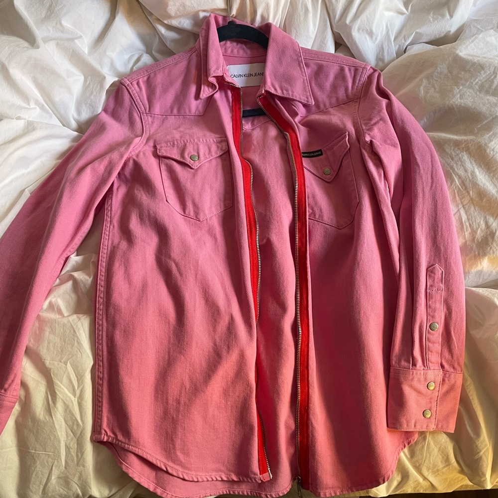Calvin Klein Colorblock Denim Jacket - Picture 4 of 4
